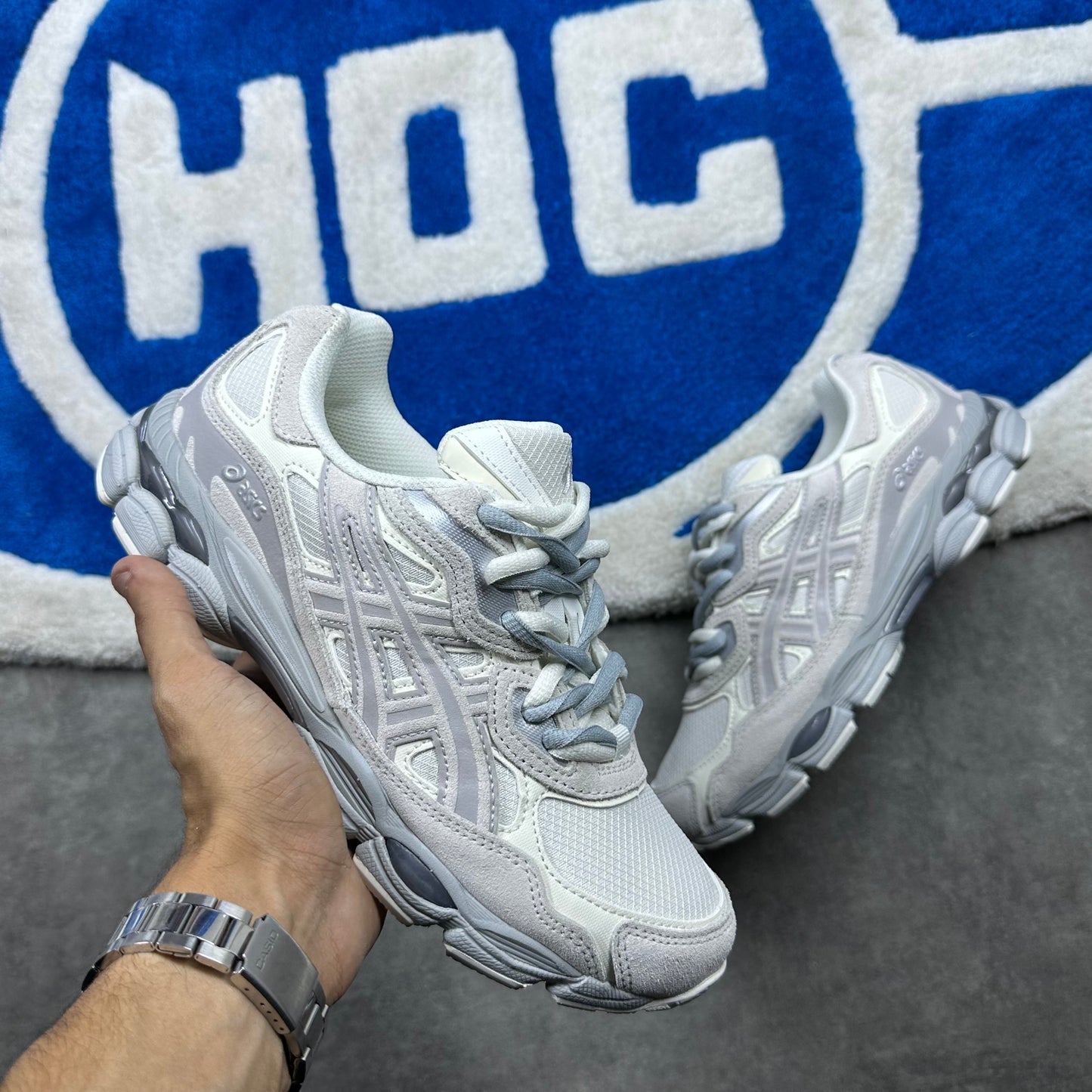 ASICS NYC LIGHT GREY double laces